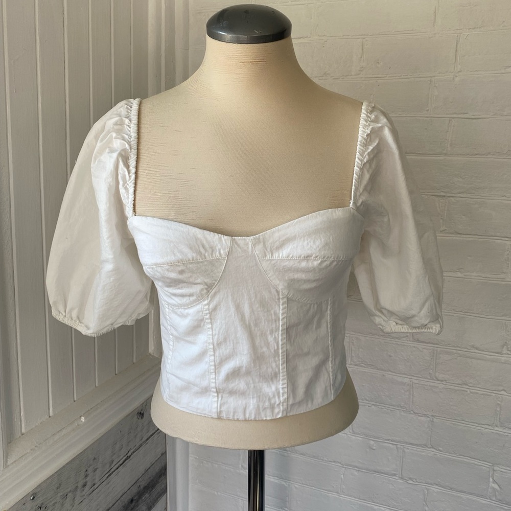 Gap puffy sleeve top
